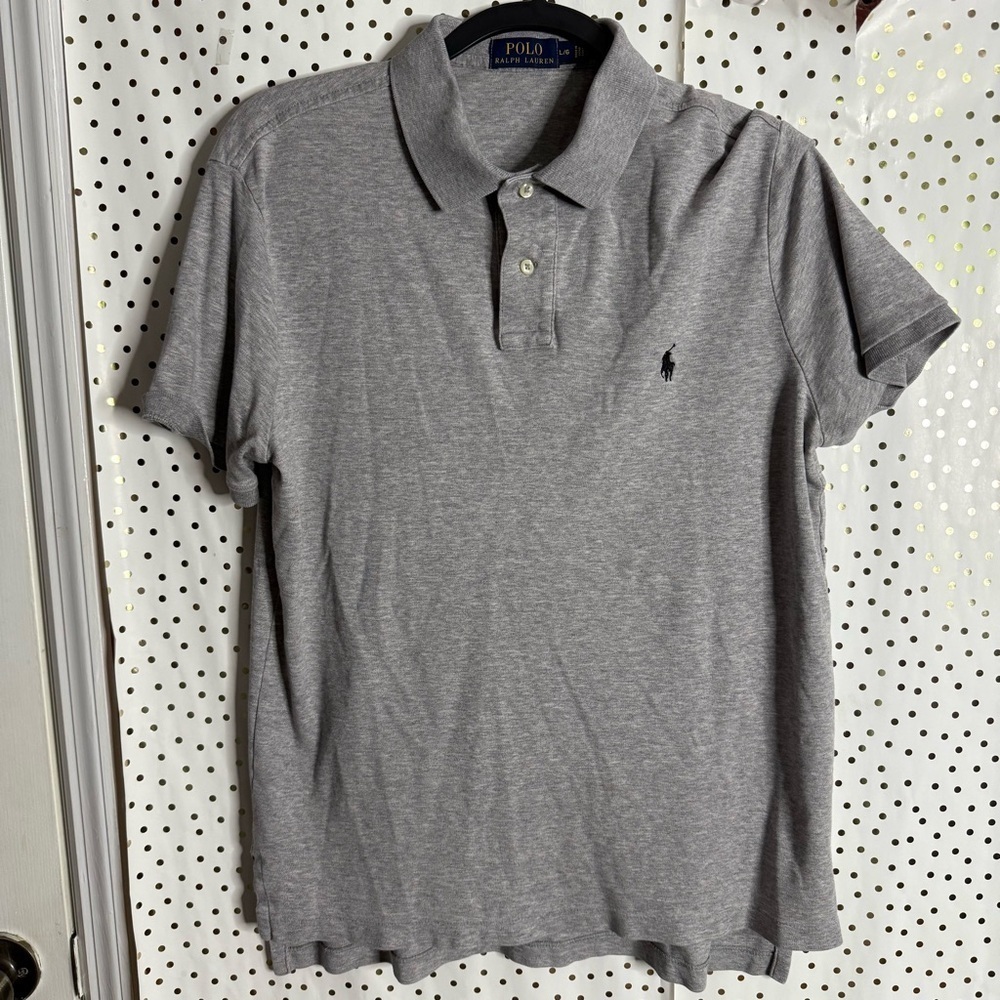 Ralph Lauren Gray Polo Shirt Classic Style